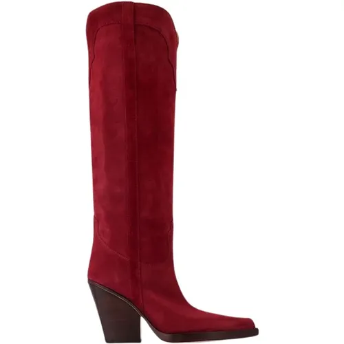 Burgundy Leather Boots - El Dorado 100 , female, Sizes: 7 UK, 6 1/2 UK - Paris Texas - Modalova