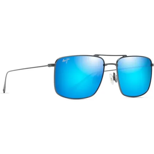 Square Frame Sunglasses in Steel Blue , unisex, Sizes: ONE SIZE - Maui Jim - Modalova