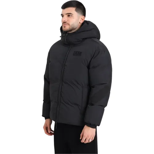 Winter Jackets, male, , Size: L Puffer Jacket Stylish Minimal Design - Emporio Armani EA7 - Modalova