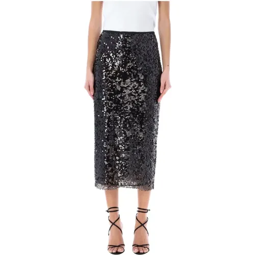Sequins Midi Skirt , female, Sizes: S - Msgm - Modalova