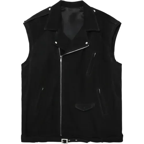 Leather Biker Vest , female, Sizes: ONE SIZE - Rick Owens - Modalova