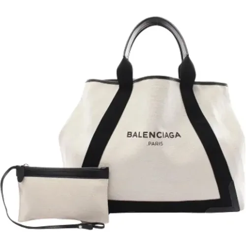 Pre-owned Tote Bags, female, , Size: ONE SIZE Pre-owned Canvas handbags - Balenciaga Vintage - Modalova