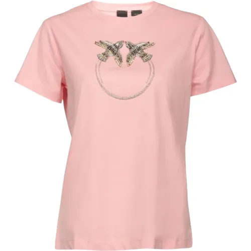 Quentin Jersey T-Shirt , female, Sizes: XS - pinko - Modalova