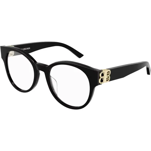 Schwarze Brillengestelle , unisex, Größe: 51 MM - Balenciaga - Modalova