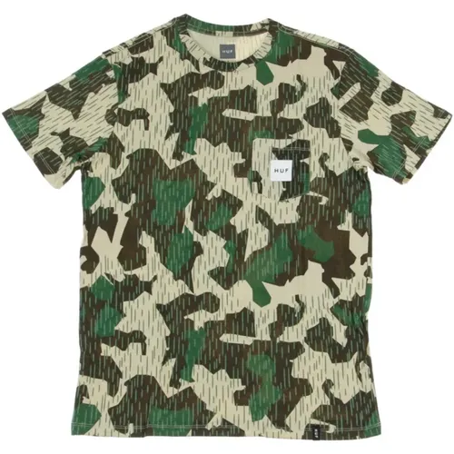 T-Shirts, male, , Size: S Camo Pocket T-Shirt - HUF - Modalova