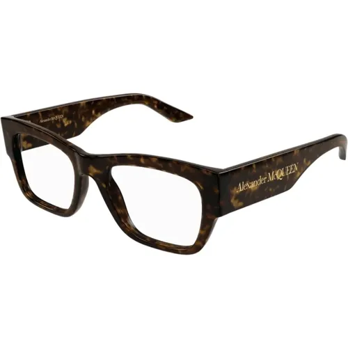 Bold Rectangular Acetate Sunglasses , unisex, Sizes: ONE SIZE - alexander mcqueen - Modalova