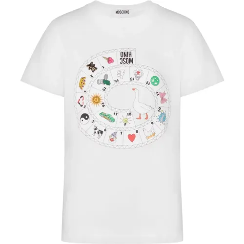 T-Shirts, female, , Size: M Top - Moschino - Modalova