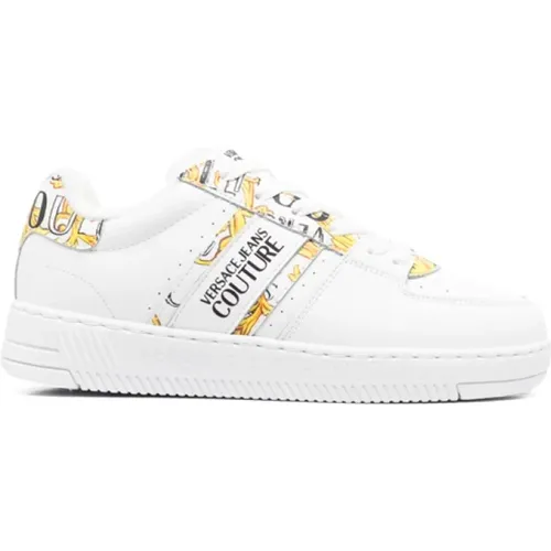 Barocco Weiße Sneakers , Damen, Größe: 37 EU - Versace Jeans Couture - Modalova