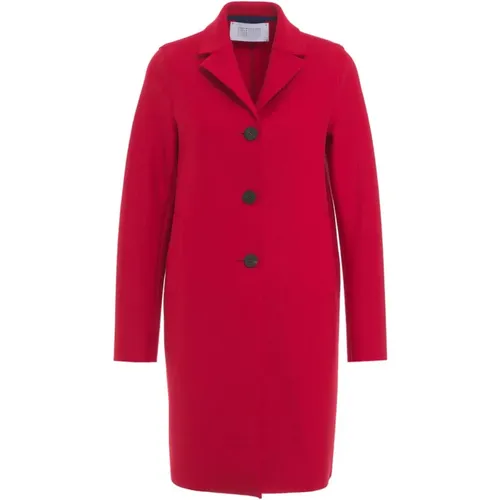 Single-Breasted Coats, female, , Size: M Single-Breasted Wool Coat Aw24 - Harris Wharf London - Modalova