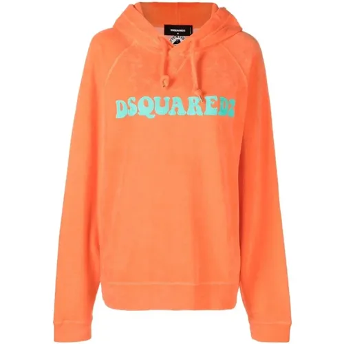 Logo Print Hoodie in , female, Sizes: L - Dsquared2 - Modalova