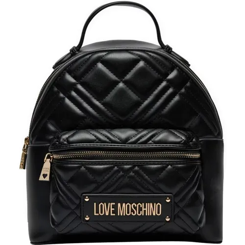 Backpacks, female, , Size: ONE SIZE Quilted Pu Backpack in - Love Moschino - Modalova