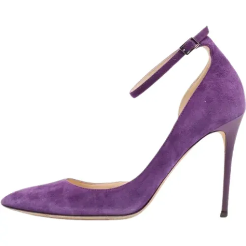 Pre-owned Pumps, female, , Size: 7 US Pre-owned Suede heels - Jimmy Choo Pre-owned - Modalova