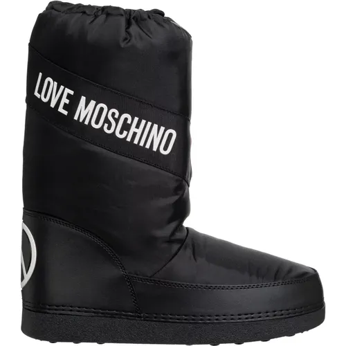 Snow Boots with Drawstring Closure , female, Sizes: 4 UK, 6 UK - Love Moschino - Modalova