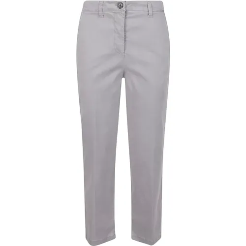 Grey Cotton Trousers , female, Sizes: L, 2XS, XS, M - True Royal - Modalova