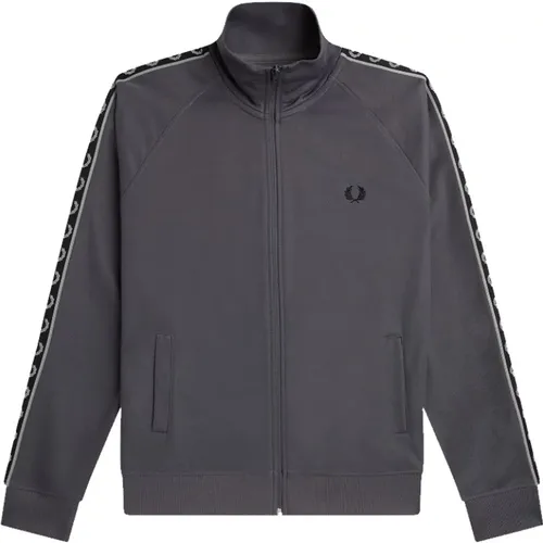 Contrast Tape Track Jacket , male, Sizes: M - Fred Perry - Modalova
