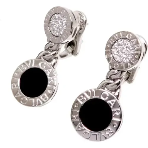 Pre-owned White Gold earrings , female, Sizes: ONE SIZE - Bvlgari Vintage - Modalova