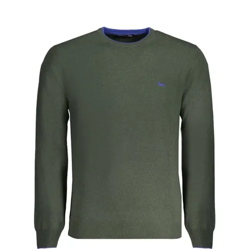 Grüner Kaschmirpullover mit Stickerei , Herren, Größe: M - Harmont & Blaine - Modalova