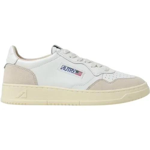 Weiße Leder Wildleder Sneakers - Autry - Modalova