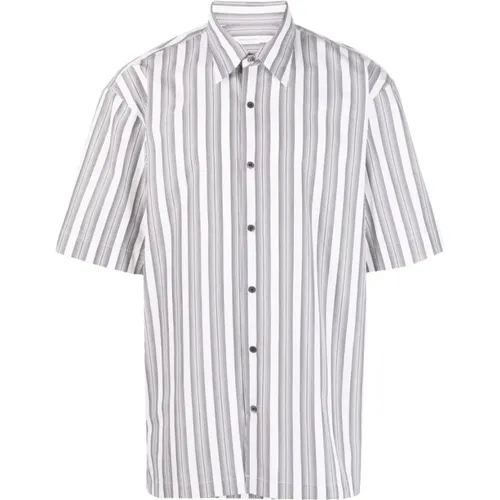 Striped Short Sleeve Shirt for Men , male, Sizes: L - Dries Van Noten - Modalova