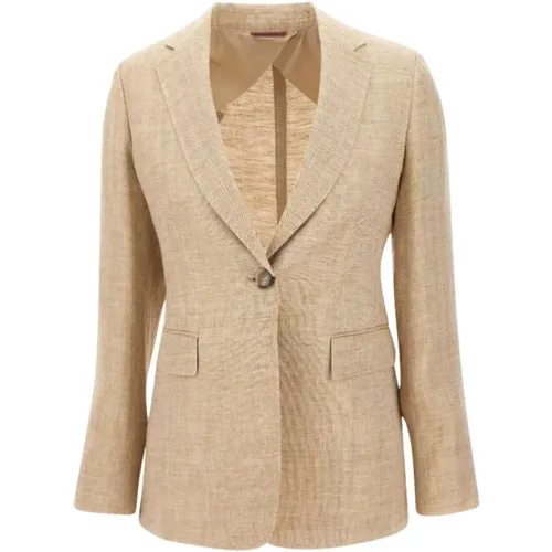 Linen Palau Blazer Jacket , female, Sizes: M - Max Mara - Modalova