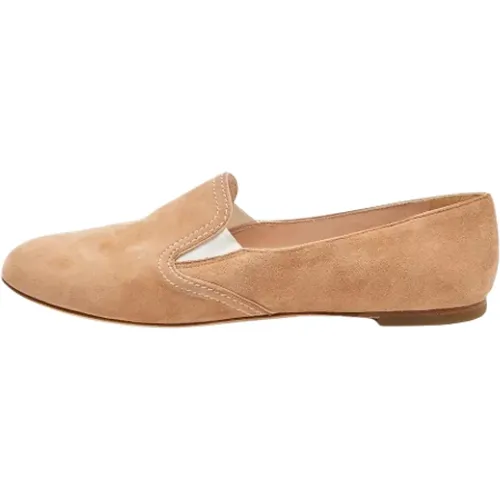 Pre-owned Suede flats , female, Sizes: 7 UK - Casadei Pre-owned - Modalova