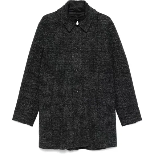 Check Pattern Coat with Button Fastening , male, Sizes: L, 2XL, M, XL - Peuterey - Modalova