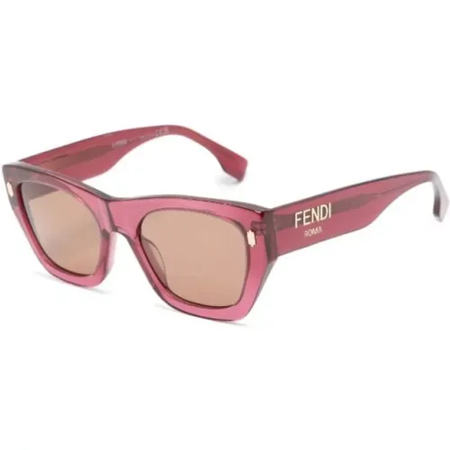 Fe40100I 81E Sunglasses , female, Sizes: 53 MM - Fendi - Modalova