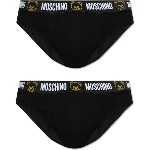 Bottoms, male, , Size: S Two-pack briefs - Moschino - Modalova