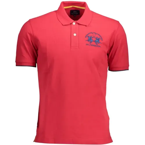 Polo Shirts, male, , Size: M Elegant Pink Polo Shirt for Men - LA MARTINA - Modalova