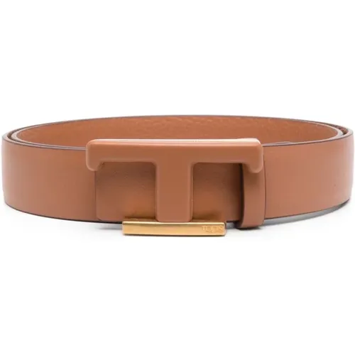 Belts, unisex, , Size: 80 CM Reversible Leather Logo Belt P.30 - TOD'S - Modalova