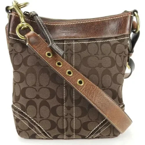 Pre-owned Cross Body Bags, female, , Size: ONE SIZE Pre-owned Canvas shoulder-bags - Coach Pre-owned - Modalova