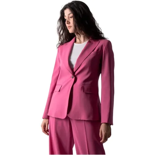 Blazers, female, , Size: S Valda Fuchsia Blazer Jacket - Max Mara Weekend - Modalova