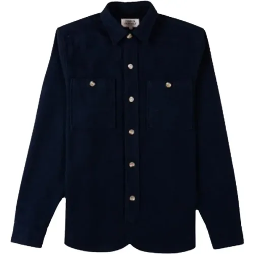 Paris Shirt, Dark Navy, 100% Cotton , male, Sizes: L, XL, XS, S - Cuisse de Grenouille - Modalova