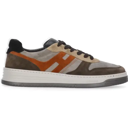 Suede Leather Sneakers for Men , male, Sizes: 6 UK - Hogan - Modalova