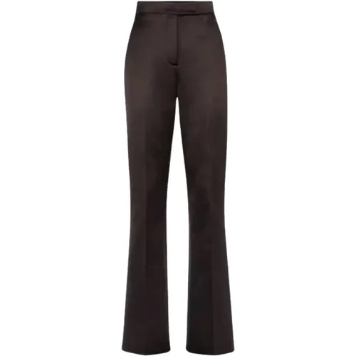 Slim-fit High-Waisted Satin Trousers , female, Sizes: XS - Fendi - Modalova