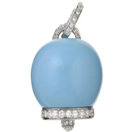 Bell Charm with Turquoise and Diamonds , female, Sizes: ONE SIZE - Chantecler - Modalova