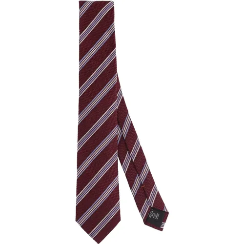 Ties, male, , Size: ONE SIZE Exclusive Bordeaux Tie Made in Italy - Ermenegildo Zegna - Modalova