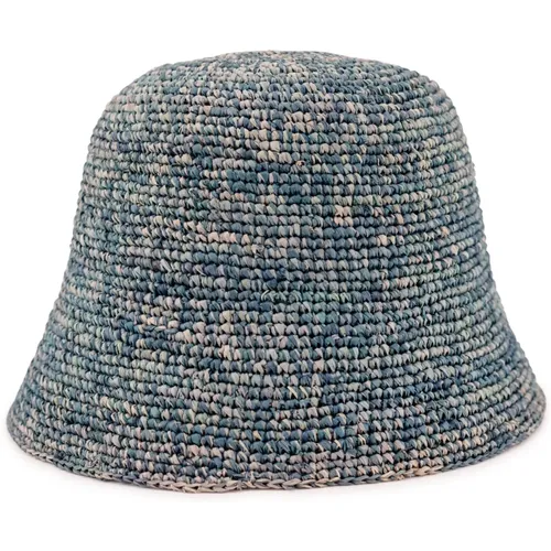 Woven Denim Hat with Narrow Brim , female, Sizes: ONE SIZE - Ibeliv - Modalova