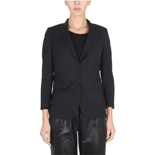 Classic Blazer with Peaked Lapels , female, Sizes: S, M, XS - Saulina - Modalova