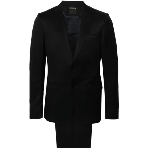 Single Breasted Suits, male, , Size: L Wool Suit Dress - Ermenegildo Zegna - Modalova