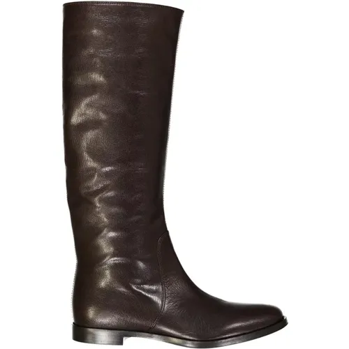 Braune Leder-Stiefeletten - Sergio Rossi - Modalova