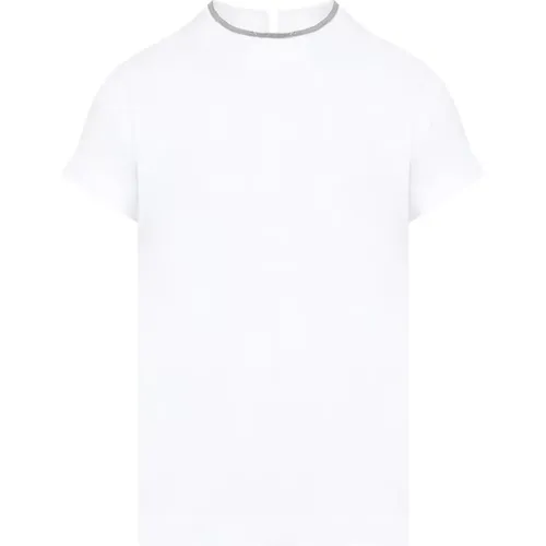Weißes T-Shirt C159 , Damen, Größe: S - BRUNELLO CUCINELLI - Modalova