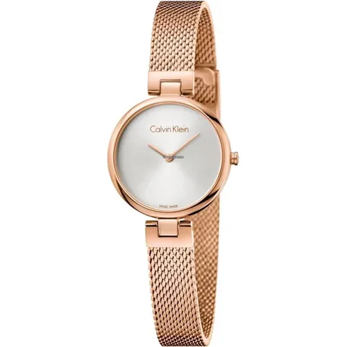 Authentic Watch - Elegant Silver Quartz Timepiece , female, Sizes: ONE SIZE - Calvin Klein - Modalova