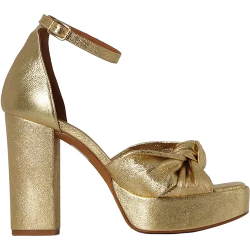 Goldene Schnürschuhe , Damen, Größe: 39 EU - Toral - Modalova