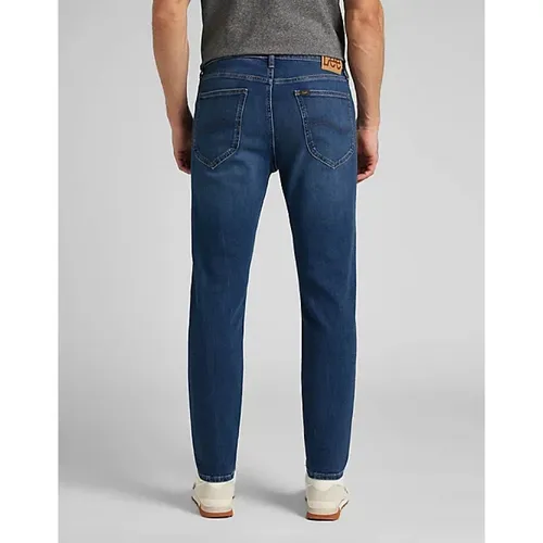 Slim Fit Jeans mit hoher Taille und Reißverschluss , Herren, Größe: W29 - Lee - Modalova