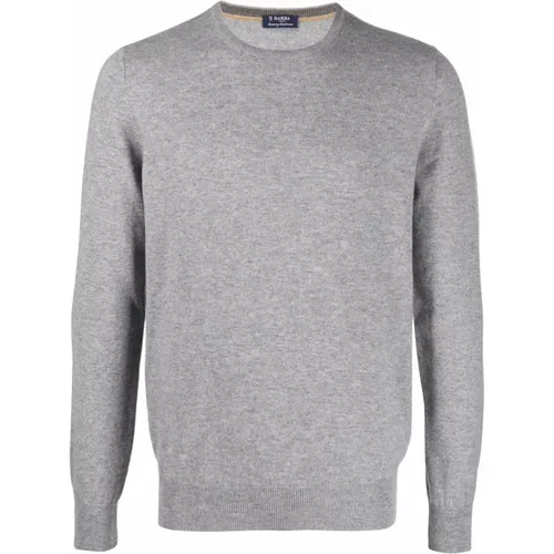 Luxuriöse Cashmere Crew-Neck Strickwaren , Herren, Größe: 2XL - Barba - Modalova