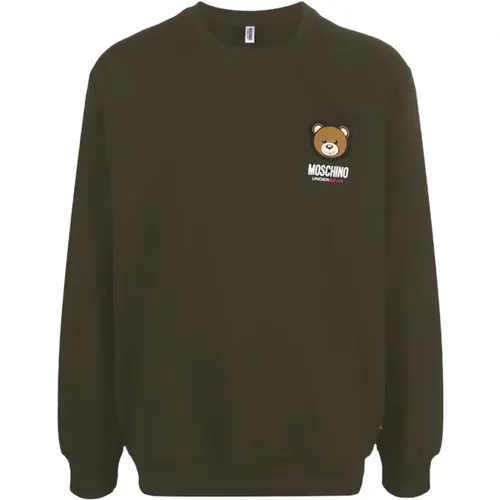 Baumwolle Markenprint Sweatshirt , Damen, Größe: M - Moschino - Modalova