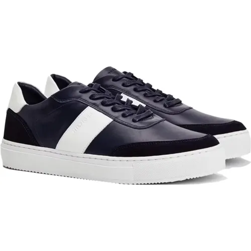 Sneakers, male, , Size: 10 US Premium Stripe Sneakers Navy/White - Tommy Hilfiger - Modalova