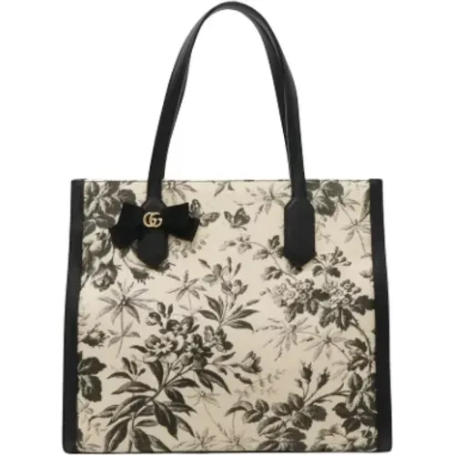 Pre-owned Tote Bags, female, , Size: ONE SIZE Pre-owned Canvas gucci-bags - Gucci Vintage - Modalova