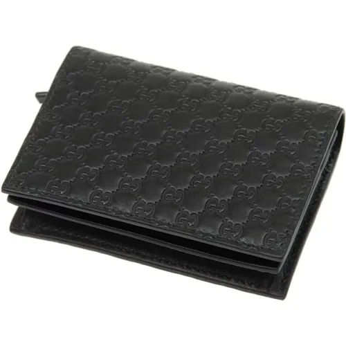 Wallets & Cardholders, unisex, , Size: ONE SIZE Mens Leather Wallet with GG Pattern - Gucci - Modalova